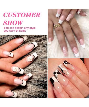 HIIOTIOL Soft Gel Nail Tips - 552Pcs Square Full Cover Nail Extensions in 12 Sizes for Nail Salons and DIY Nail Art - Buy Online on GoSupps.com