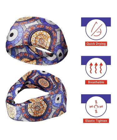Canlierr African Headband Set - 10 Boho Print Turbans for Women & Girls, Wide Elastic Yoga Headband for Sports & Hair Accessories (Chic Patterns) - Buy Online on GoSupps.com