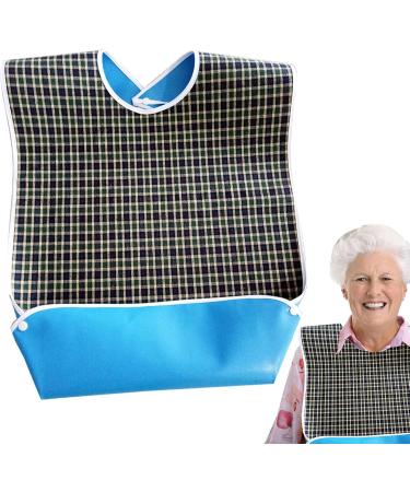 Adult Bibs for Eating | Feeding Bib Reusable with Crumb Catcher Stylish Adult Clothing Protectors for Women and Elderly Adults Senior Citizens Nursing Home Friendly Kumprohu Green - Buy Online on GoSupps.com