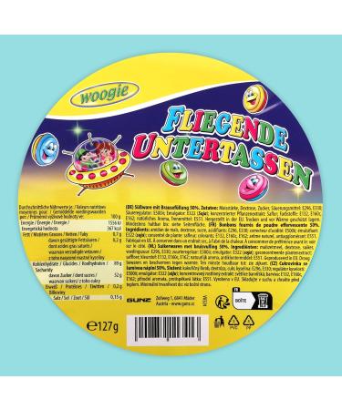 Woogie Soucoupes volantes 127g env. 100 pi ces - OVNIs effervescents multicolores en gaufrettes de papier alimentaire - Friandises r tro cultes pour f tes anniversaires d'enfants & classes d' cole - Buy Online on GoSupps.com