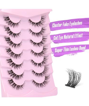 Buy Cat Eye Cluster Lashes - 14mm Natural False Eyelash Extensions | LVMIXWIG B-Natural - Buy Online on GoSupps.com