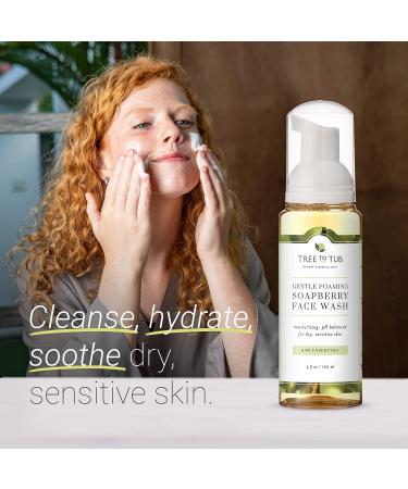 Tree To Tub Sensitive Skin Face Wash - Fragrance Free Hydrating Cleanser with Organic Aloe Vera - 4 Fl Oz - Buy Online on GoSupps.com