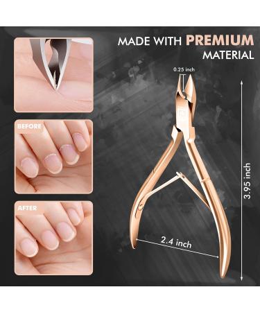SENBACH Cuticle Trimmer with Cuticle Pusher Cuticle Remover Cuticle Nipper Professional Stainless Steel Cuticle Cutter Clipper Durable Pedicure Manicure Tools for Fingernails and Toenails (Metal) Metal (Pack of 2) - Buy Online on GoSupps.com