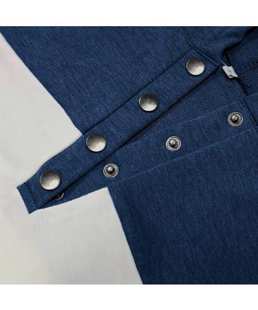 Color Block Hoodie for Women - Navy Stripe Print Drawstring Pullover Sweatshirt - Buy Online on GoSupps.com
