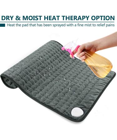 Electric Heating Pad 30 x 16 for Back Pain Relief - 6 Heat Settings, Auto Shut Off, Machine Washable - Buy Online on GoSupps.com