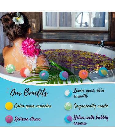 12-Piece Organic Bath Bombs Gift Set for Women - Handmade Spa Fizzies with Essential Oils & Shea Butter - Perfect Mother's Day Gift by Serene Angel - Buy Online on GoSupps.com