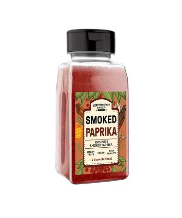 Smoked Paprika (2 cups) A Flavorful Ground Spice Made from Dried Red Chili Peppers Wood Smoked for a Strong & Smoked Flavor, Convenient Shaker Bottle 9 Ounce (Pack of 1)