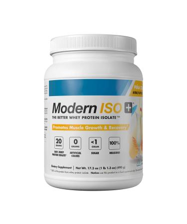 Modern ISO+ Clear Whey Protein Isolate Pina Colada | 20g of Protein & Only 90 Calories | for Muscle Growth & Recovery | Clear Protein Drink for Men & Women | Whey Protein Powder 1.1lb (20 Servings)