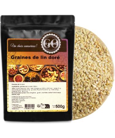 Golden flax seeds 500 g - LA PLANTIGO