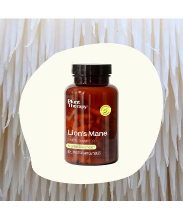 Plant Therapy Lion's Mane Mushroom Supplement Capsules Manufactured in USA 4 Month Supply Supports Brain Health Mental Clarity & Memory Supplements for Women & Men 120 Vegetarian Capsule - Buy Online on GoSupps.com