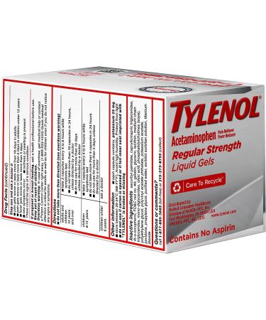 Tylenol Regular Strength Liquid Gels 90 ct | 325mg Acetaminophen Pain Reliever & Fever Reducer - Buy Online on GoSupps.com