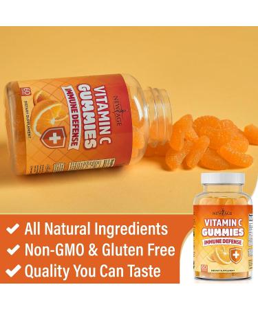 NEW AGE Orange Vitamin C Gummies - 120 Count - Supports Healthy Immune System - Vegetarian & Gluten-Free - Buy Online on GoSupps.com