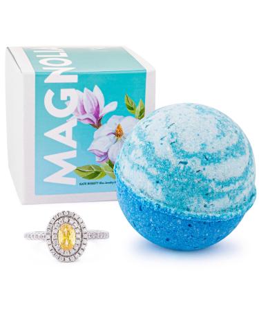 Kate Bissett Southern Magnolia Bath Bomb with Jewelry Inside (Surprise Jewelry Valued at 25 to 5 000) Made in USA  Perfect for Bubble Spa Bath. Handmade | Ring Size 08 Magnolia Ring 08