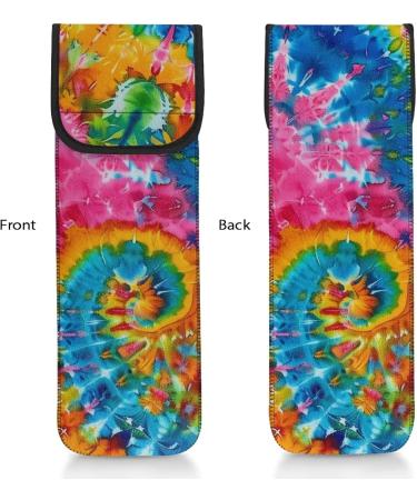Buy Tie Dye Print Heat-Resistant Hair Flat Iron Case & Curling Iron Holder Bag - Ideal Organizer for Hair Tools - International Shipping Available - Buy Online on GoSupps.com