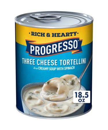 Progresso Rich & Hearty, Three Cheese Tortellini 12 Cans, Soup, 18.5 oz