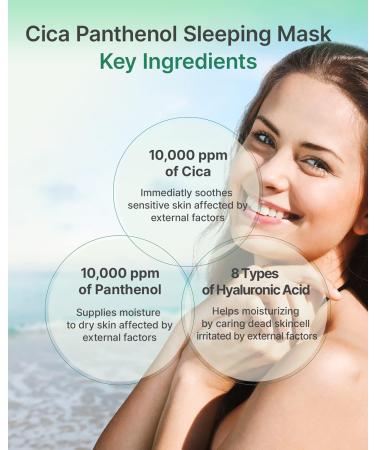 SNP CICA Panthenol Overnight Sleeping Gel Mask | Soothing & Hydrating Korean Skin Care | Moisturizing Facial Mask with Pennywort & Hyaluronic Acid | 3.38 Fl Oz - Buy Online on GoSupps.com