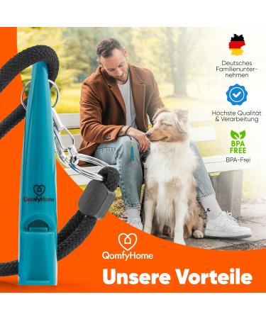 Qomfy Home Dog Pipe with Bracelet & Collar (Blue) - Ideal Recall Training & Educational Aid for Dogs - High-Quality Dog Whistle - Buy Online on GoSupps.com