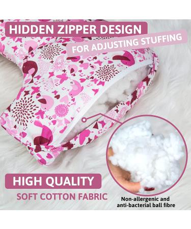 Double Mastectomy Heart Pillow for Surgery Recovery | Breast & Lumpectomy Patients Gift | Chest Open & Sleeping Support - Pink Birds - Buy Online on GoSupps.com