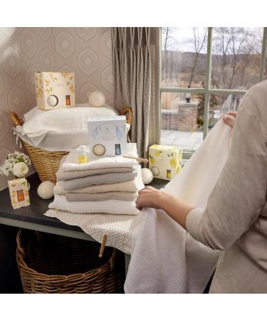 Thymes Washed Linen Wool Dryer Balls Set | 3 Eco-Friendly Laundry Balls + Scented Fragrance Oil – Eliminate Wrinkles Static & Lint – International Shipping Available - Buy Online on GoSupps.com