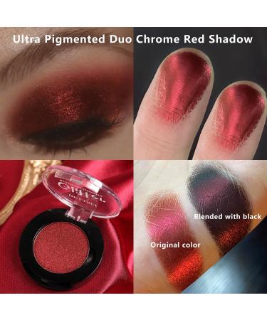 Buy Afflano Single Red Eyeshadow Palette - Shimmery Ultra Pigmented Dark Red Glitter for Multi-Dimensional Eye Looks | Perfect for Christmas Makeup | International Shipping Available - Buy Online on GoSupps.com