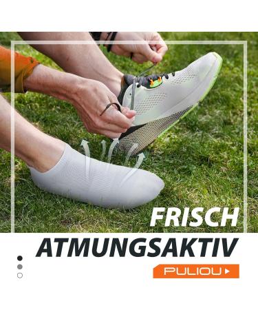 Buy Puliou 10 Pairs Short Cotton Sports Socks for Men & Women | Breathable Running & Hiking Socks Size 39-42 - White - Buy Online on GoSupps.com