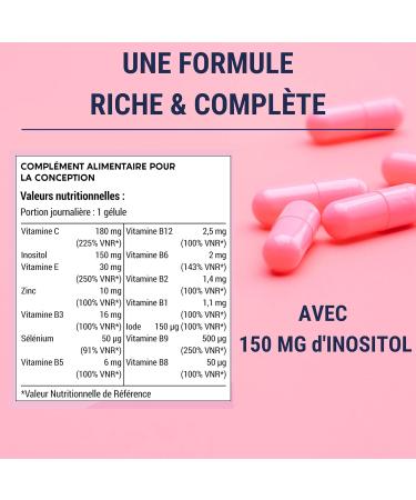 DESIGN FORMULA | 60 Days | Folic Acid Myo-Inositol Vit grp B Vit C Vit E Trace Elements Selenium Iodine | 1 capsule/day | PCOS | Made in France - Buy Online on GoSupps.com