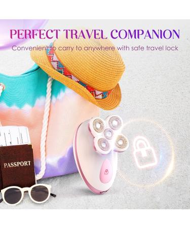 Electric Razors for Women | Painless 4-in-1 Cordless Trimmer for Sensitive Skin | Waterproof Hair Remover Kit - Rechargeable Pink - Buy Online on GoSupps.com