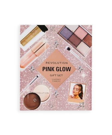 Revolution Beauty Pink Glow Get The Look Makeup Gift Set - 6-Piece Cruelty-Free Holiday Set with Eye Brushes Balm Eyeshadow Lip Shimmer & Body Glitter - International Shipping Available - Buy Online on GoSupps.com