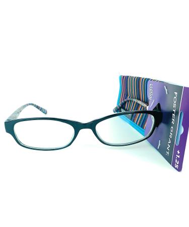 Foster Grant Blue Brianna Women's Reading Glasses with Case +1.50