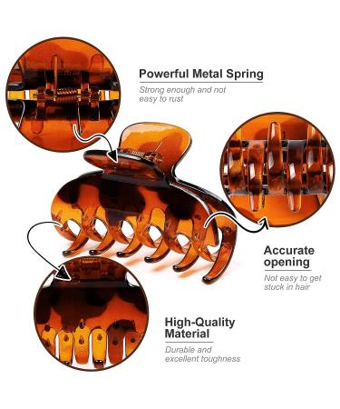Vsiopy 3.5 Inch Strong Hold Hair Claw Clips for Women - Nonslip Big Tortoise Hair Clips (4 Packs) - Buy Online on GoSupps.com
