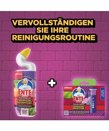 Toilet Totally Active Gel Cleaner - Antibacterial Duck Neck Technology | Tropical Adventure 750ml (1 Pack) - International Shipping Available - Buy Online on GoSupps.com