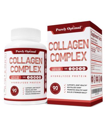 PURELY OPTIMAL Premium Multi Collagen Peptide - 90 Capsules