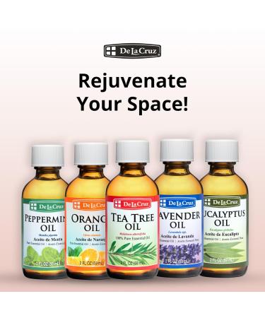 De La Cruz Pure Orange Oil - 100% Pure Cold Pressed Orange Essential Oil for Diffuser - 2 Fl OZ (1 Bottle) - Buy Online on GoSupps.com