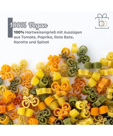 Bull & Bear Bunte e-Bike Pasta 250g | Handmade Durum Wheat Noodles | Unique Gift from Germany - Buy Online on GoSupps.com