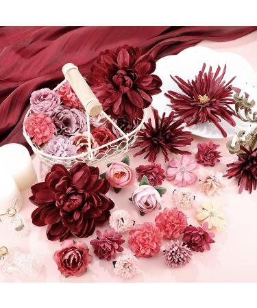 30 Pcs Multicolor Flower Hair Clips for Women - Perfect Hair Accessories for Beach Parties, Weddings & Events - Red Tone Floral Hair Clip Gifts - Buy Online on GoSupps.com