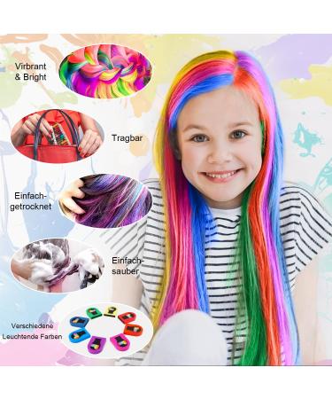 Haircroids for Girls - 8 Washable Hair Chalks | Non-Sticky Temporary Color for Kids | Perfect for Christmas & Birthday Parties - Buy Online on GoSupps.com