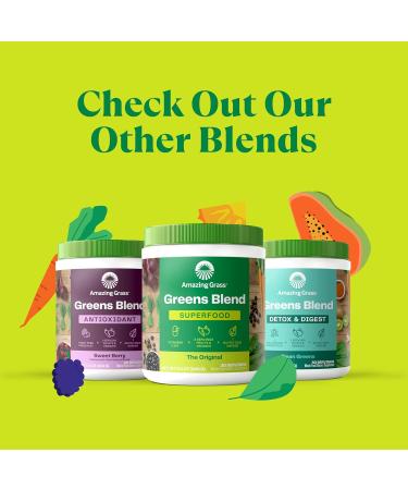 Amazing Grass Greens Blend Mood: Super Greens Powder Smoothie Mix for Mood Relaxation & Stress Support with Organic Spirulina Chlorella Beet Root Powder Digestive Enzymes & Probiotics 30 Servings - Buy Online on GoSupps.com