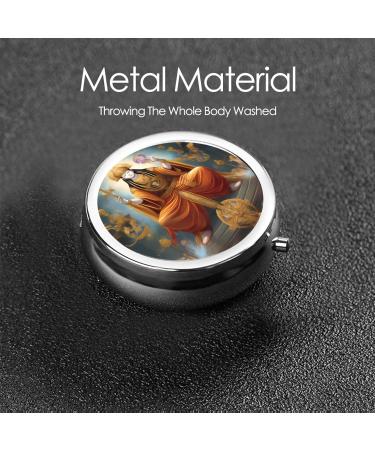 Portable Black Female Godround Pill Box - 3 Compartment Organizer for Travel - Buy Online on GoSupps.com