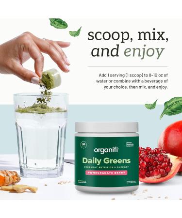 Organifi Daily Greens - Everyday Nutrition and Support - Greens Powder for Energy, Digestion, and Immunity, 30 Servings - Buy Online on GoSupps.com
