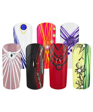 Nail Design Set - German Made One Stroke Gel Nail Art - 7 x 5ml - International Shipping Available - Buy Online on GoSupps.com