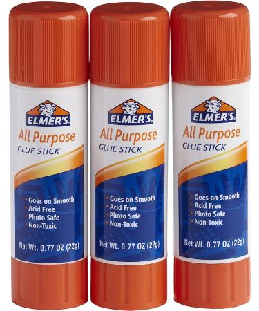 Elmer's All Purpose Glue Sticks  Washable  22 Grams  3 Count - Buy Online on GoSupps.com