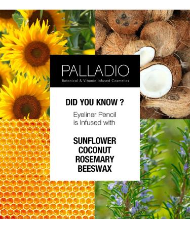 Palladio Wooden Eyeliner Pencil - Thin, Easy Application, Long Lasting Black Pencil for Perfectly Outlined Eyes - Buy Online on GoSupps.com