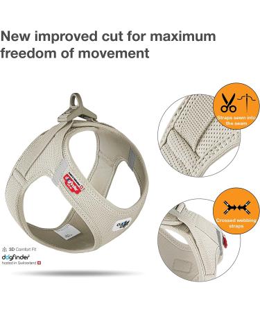 Buy Curli Air-Mesh Vest Harness in Light Tan 3XS - Stylish & Comfortable Dog Gear - Buy Online on GoSupps.com