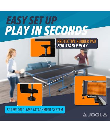 JOOLA Premium Avanti Table Tennis Net & Post Set - Portable 72 Regulation Size Ping Pong Screw On Clamp Net - White/Black - Buy Online on GoSupps.com