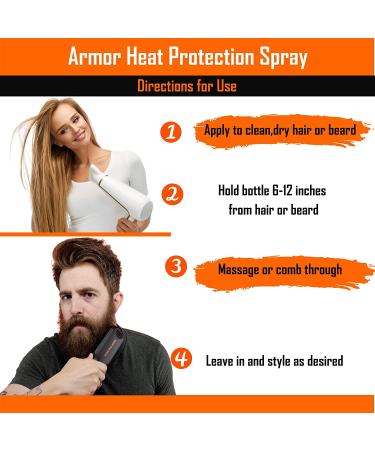 Tame the Wild Heat Protectant Spray - Large 8.5 Fl Oz Bottle - Hair & Beard Thermal Protector with Argan Oil, Keratin & Aloe - Buy Online on GoSupps.com