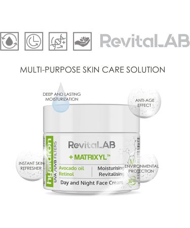  RevitaLAB RevitaLAB - Hyaluron - Anti-Aging Day and Night Cream Enriched with Avocado Oil Matrixyl Retinol & UV Filters 30-45 Years 50 ml (Set) - Buy Online on GoSupps.com