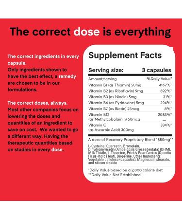 Dose of Recovery Liver Detox & Hydration Support with DHM, Quercetin, Vitamin B & More - 45 Pills - Buy Online on GoSupps.com