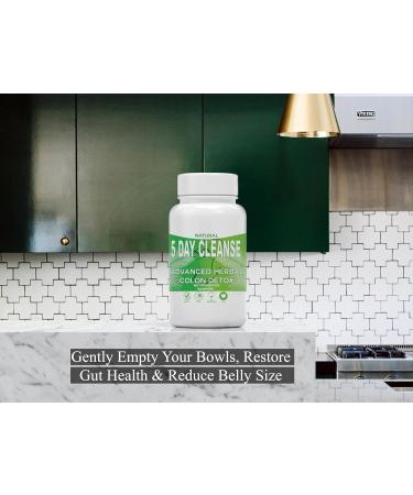 5 Day Rapid Colon Detox & Cleanse | 30 Vegan Capsules | Natural Laxative with Probiotic | Constipation Bloating Gut Detox Relief | All Natural Ingredients Vitamins | Gluten Free | Easy to Swallow 30 count (Pack of 1) - Buy Online on GoSupps.com