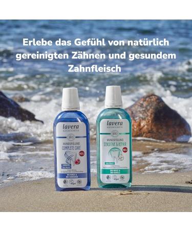 Lavera Mouthwash Sensitive & Repair 400ml | Alcohol-Free Fluoride Organic Mint | Vegan Natural Cosmetics - Buy Online on GoSupps.com