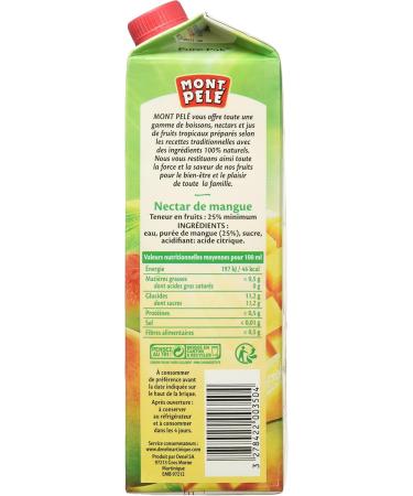 Mont-Pele Mango Nectar 1 L - Pack of 6 - Buy Online on GoSupps.com